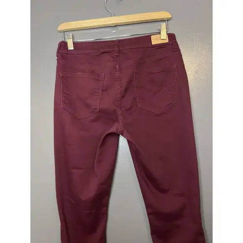 Aeropostale  Jeggings Womens 6 Burgundy High Waisted Skinny Stretch Jeans Pants