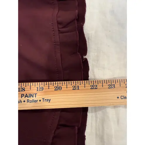 Ann Taylor  Long Sleeve Full Zip Jacket Ruffle Hem Cotton Purple Women's Size 6