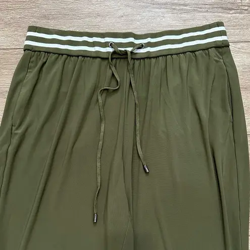 MADELEINE Olive Ankle Length Jogging Style Trousers Size XL Green