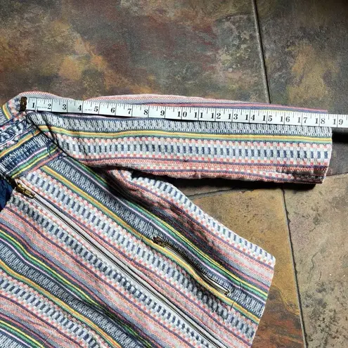 Twelfth Street By Cynthia Vincent Multicolored Knit Cropped Jacket Size 6 White