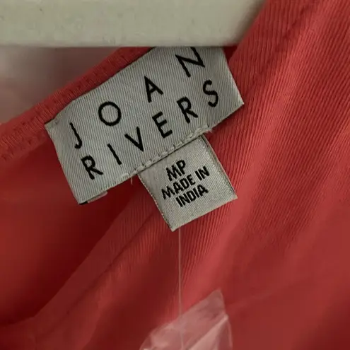 Joan Rivers : Coral button down dress- cotton top with linen bottom- pockets-MP