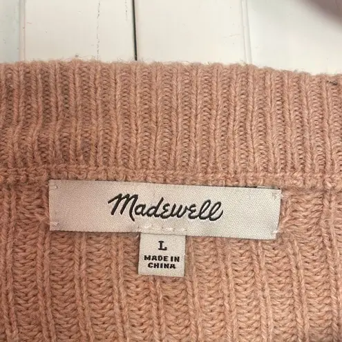 Madewell  tan crewneck patch pocket sweater large - Image 3