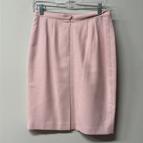 Kasper & Company pastel pink skirt petite zipper back button Classy work wear