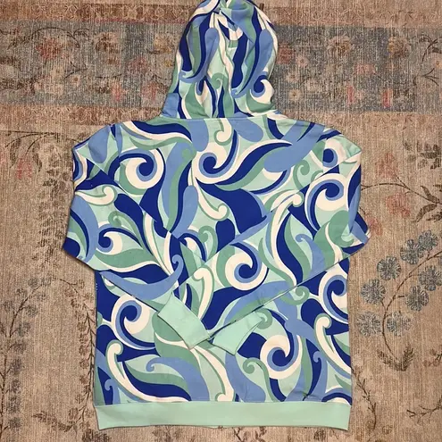 Hill House  The Allie Zip-Up Hoodie Ocean Kaleidoscope NWT Size Medium