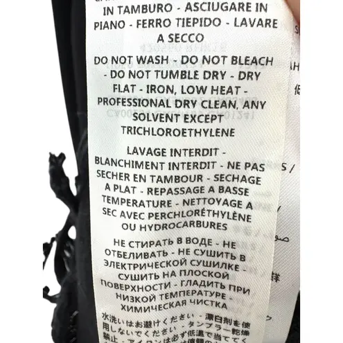 Alexander McQueen McQ 2016 Black Wool Blend Long Sleeve Knit Sweater Dress w/ Fringe Hem sz S - Image 10