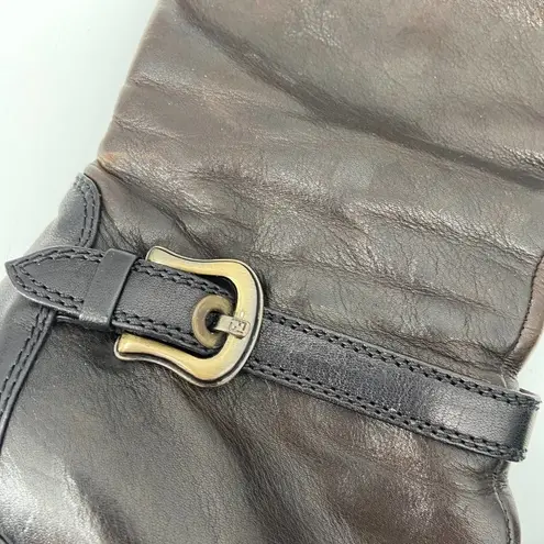 Fendi  Brown Black Leather Two Tone Boots