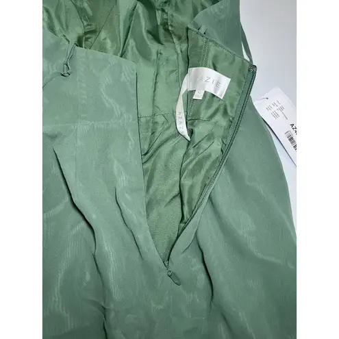 Azazie Tayla Floor Length Chiffon Sheath Dress Size A2 Eucalyptus Bridesmaid