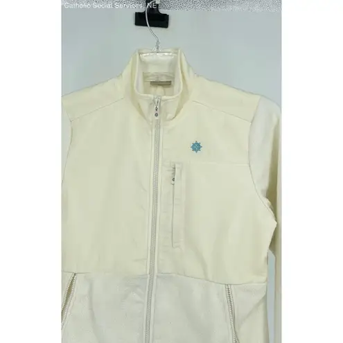 Ruff Hewn White Women's Full Zip Fleece Jacket 100% Polyester - Size Medium