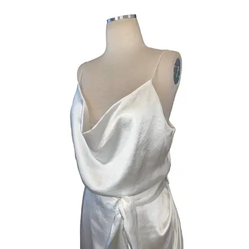 Elliatt X REVOLVE Kensington Satin Dress in Ivory XSmall New Womens asymmetric