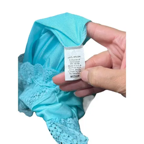 Vintage Rikki New York House Dress Muu Muu Sleep Gown Blue Medium