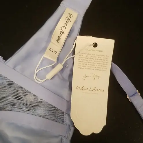 For Love & Lemons 💕💕 Bell Bow Bustier Blue 32DD NWT *FLAW Tie String Missing - Image 15
