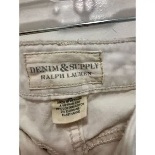 Denim & Supply Ralph Lauren  Women's Skinny Jeans White Size 28 Zippered Ankle