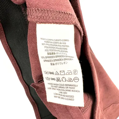 Free People ‎ size 30 burgundy maroon pants faux suede leather