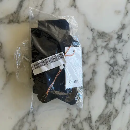 Quince NWT Italian High Rise Black Bikini Bottom Swimwear Sz M