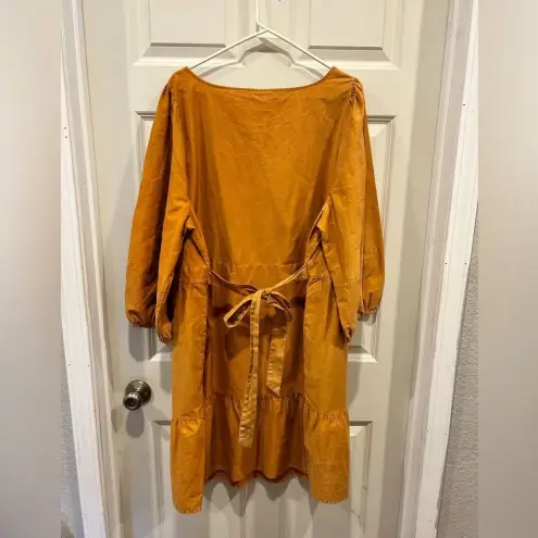 Ava & Viv Ava &‎ Viv Women's Copper Pumpkin 3/4 Ballon Sleeve Ruffle Hem Dress size 2X NWT