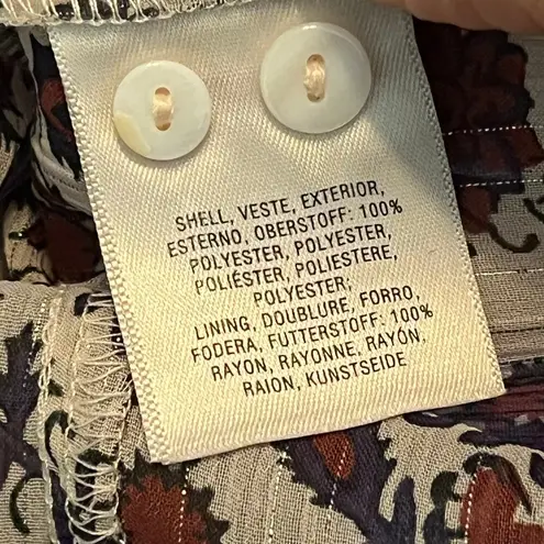 Anthropologie Floreat by  Women's Zhara Floral Paisley Sheer Peasant Dress Small