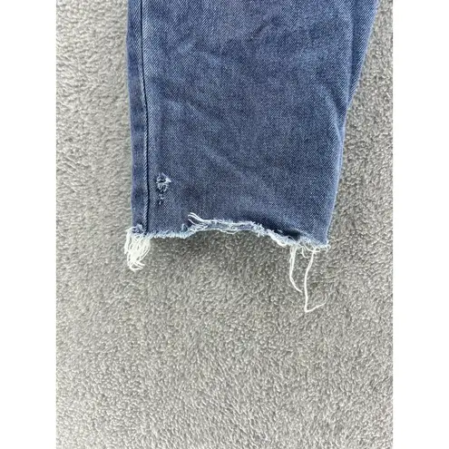 Missguided  Women's Blue Denim Jeans Tall Size 6L Distressed Medium Wash