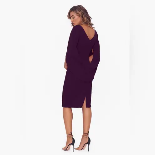 Betsy and Adam Midi Cowl Neck Drape Back Scuba Crepe Dress Size 14 NEW w/Tag