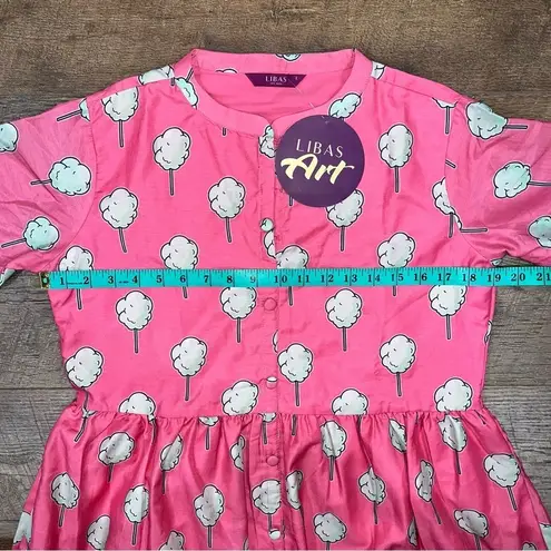 NWT! Cotton Candy Muslin Flare Dress Magic School Bus Dress Mrs. Frizzle Pink Size L