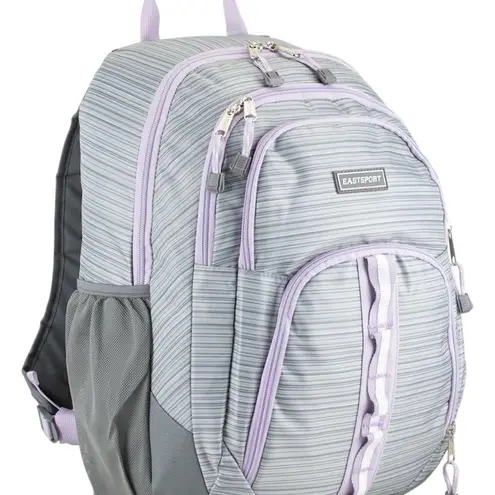 Unisex Teen Adult Backpack, Grey pinstripe. W Gray