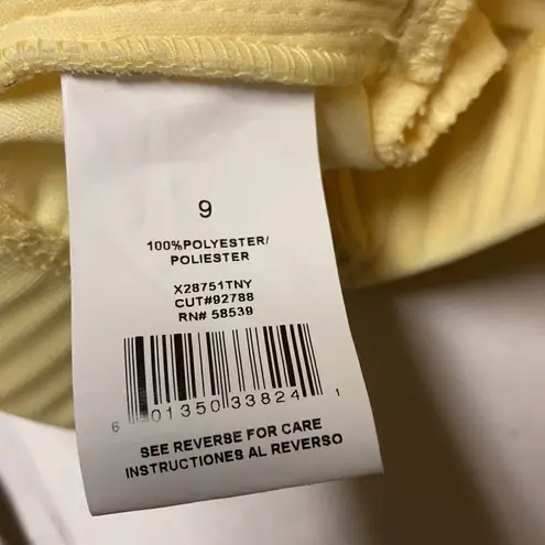 Xtraordinary XTRADIONARY, Beaded Mesh Formal strapless, Sz9, Yellow, Sequins, pleats, Hand Wash