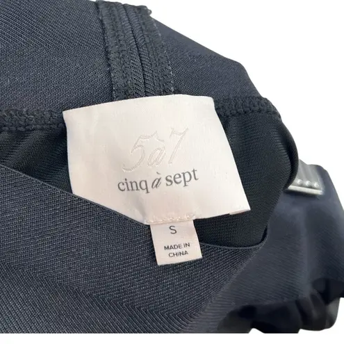 Cinq a Sept Shana Jersey Pants Drapey Front Stretch Black Size Small