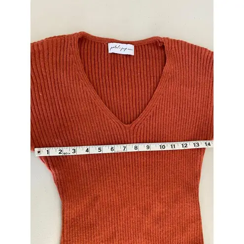 Petal and Pup Rust Orange Ribbed Balloon Sleeves Caledonia Sweater Midi Dress XS