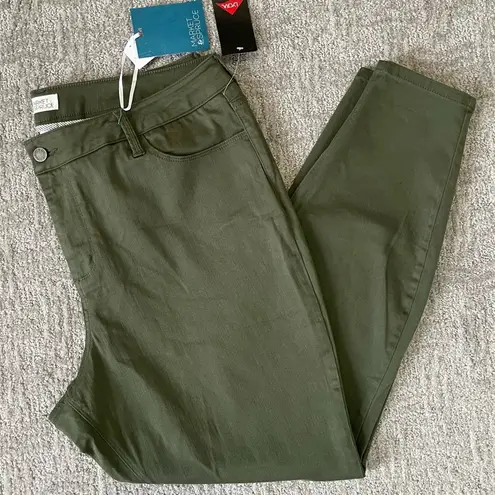 Market & Spruce New Olivia High Rise Skinny Pants Olive Green Size 18W