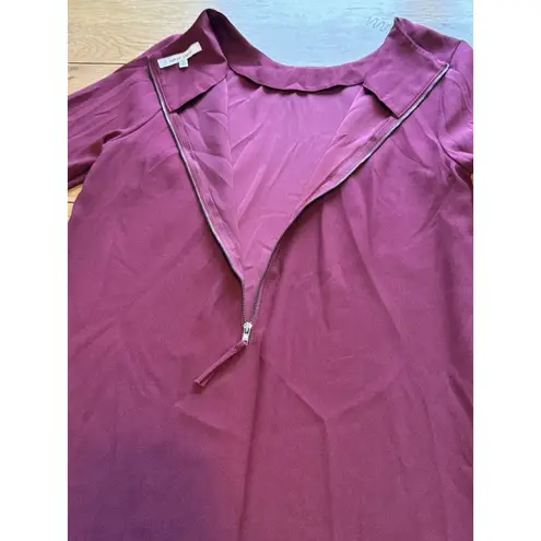 Naked Zebra  Burgundy Dress Style# MD110145 Size‎ Small Flare Sleeves Modern Boho