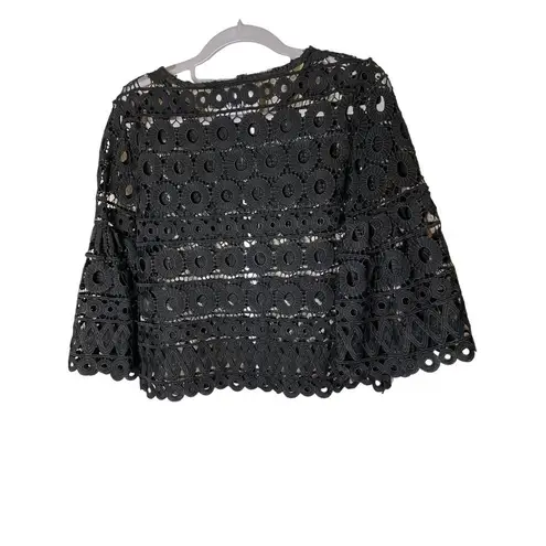 Style Mafia Kiana Top, black crochet blouse Sz L Size L