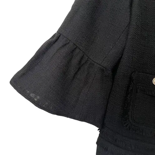 Karl Lagerfeld Paris Women's Cropped Bell Sleeve Textured Jacket size 10