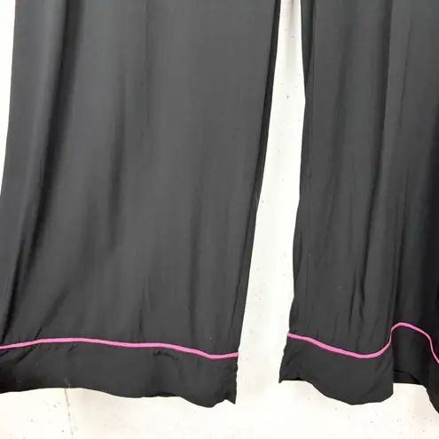Sun68 Womens Viscose Wide Leg Drawstring Pants Black Relaxed Beach Size Medium - Image 12