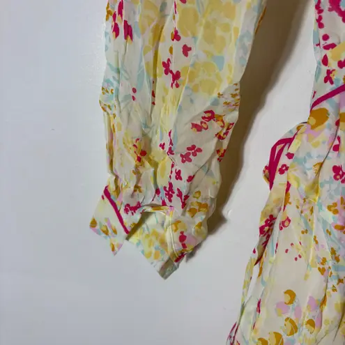 Reiss NWT Molly Buttercup Floral Print Puff Sleeve Mini Dress Size 2