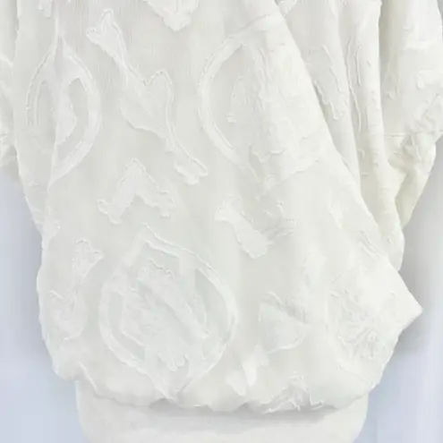 Bishop and Young New Textured Wrap Blouse Jayne Cross Front Top White