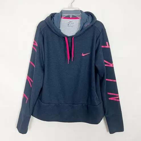 H&M Nike Dri-Fit Navy Blue Women's Pullover Hoodie Size Medium