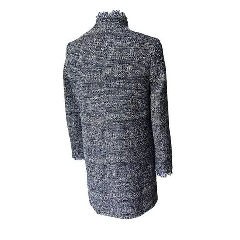 J. McLaughlin  “Walden” Long Line Coat in Denim Tweed, Sz S