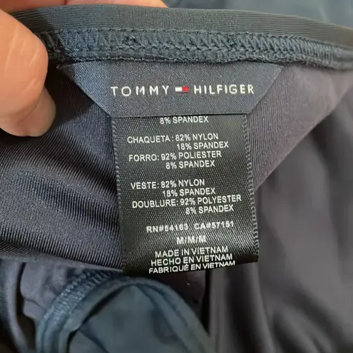 Tommy Hilfiger  Bandeau Top Classic Bikini Bottom Swimsuit Navy size‎ M NWT