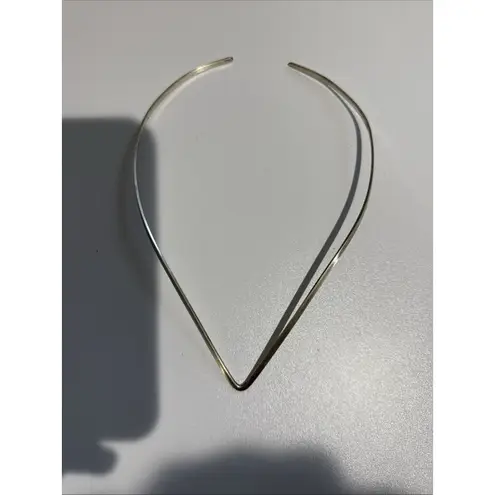 925 Sterling Silver V 14" Necklace Marked Mexico‎ 925 Choker