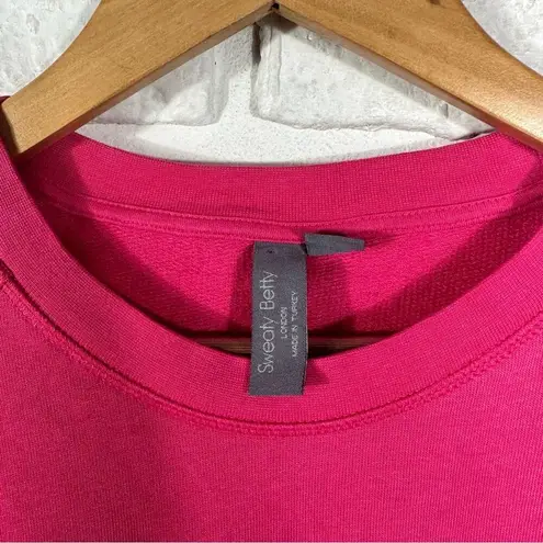 Sweaty Betty  Cropped Pink Long Sleeve Lightweight Sweatshirt Top Size 4