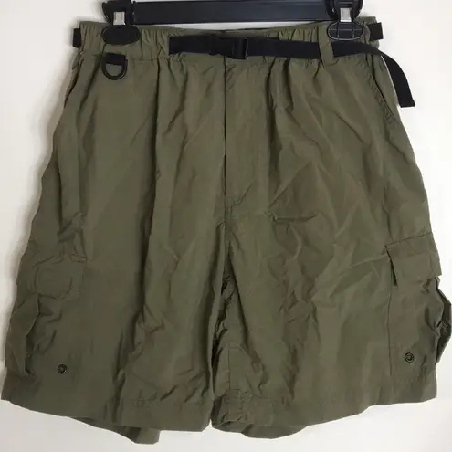 REI ladies outdoor hiking camping adventure nylon shorts w/belt size large