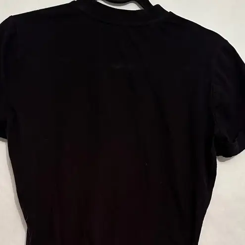 Danielle Bernstein Black Short Sleeve Body Suit T-Shirt Tee Stretch Womens Small