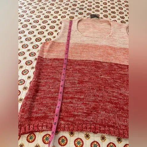 Gispa Italian Knit Pink Ombré Cardigan Tank Set Size L Size L