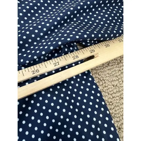 Vintage Anthony Richards 3X Womens Top MuuMuu Blouse Polka Dot Blue White