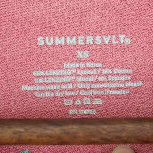 Summersalt The Softest French Terry Relaxed Crew Sweater Rose Size XS Embroidery