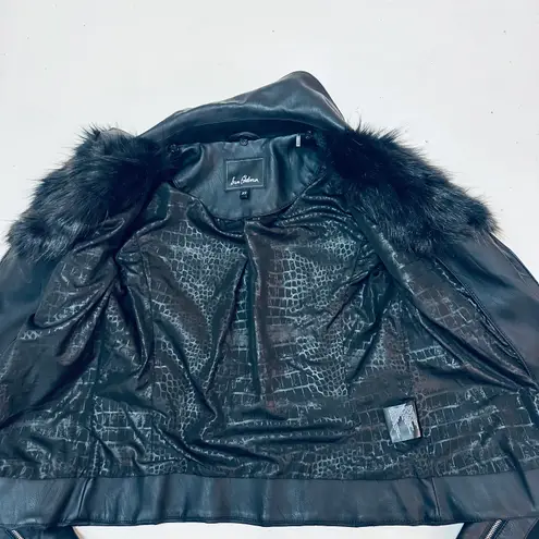 Sam Edelman Women's Full Zip Lined Jacket Black Size XS he doesn't have a hat faux fur It does not move