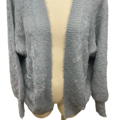 PINCH Fuzzy Knit Open Front Cardigan Sweater – Women's Small/Medium Blue