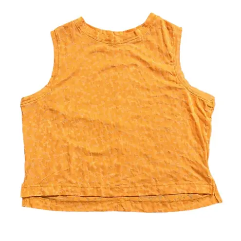 All In Motion  Orange Oversized Athletic Top with Solid and Sheer Print