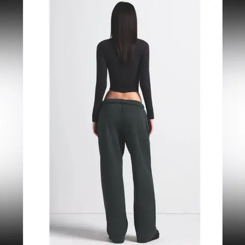 SKIMS  Cotton Fleece Classic Straight Leg Sweatpants Spruce Small NEW