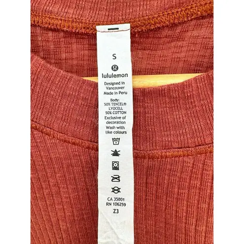 Lululemon Dare to Drape Long Sleeve Shirt Tencel Womens Size Small Rustic Clay