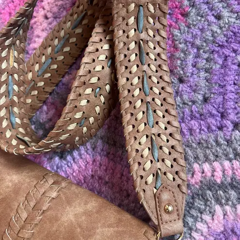 Indigo Soul faux leather boho shoulder bag Brown